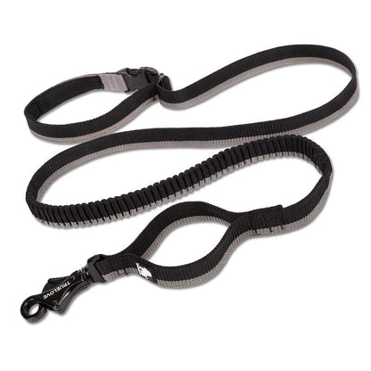 Pet dog leash with elastic cushioning suitable for outdoor activities such as running and waist tying