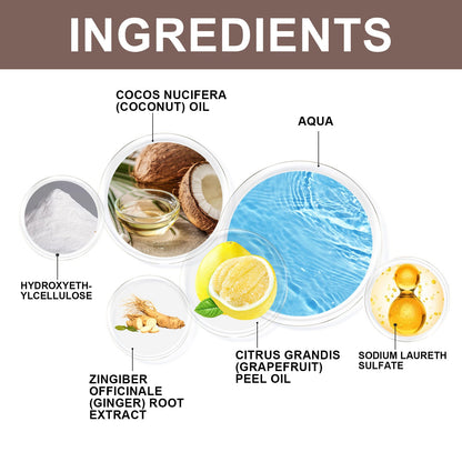 Coconut Oil Shampoo Scalp Cleansing Care Soft Shine Nourishing Hair Follicle Shampoo