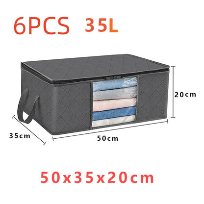 Clothing Cotton Quilt Blanket Transparent Window Large Capacity Storage Box