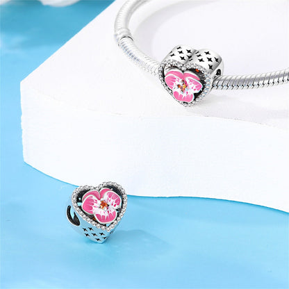 Butterfly flower thread safety bead fixing clip buckle string decoration
