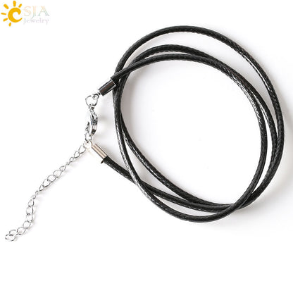 CSJA Vintage Large Natural Stone Sword-Shaped Pendant Jewelry Striped Crystal Agate Tiger Eye Jewelry Pendant Without Chain