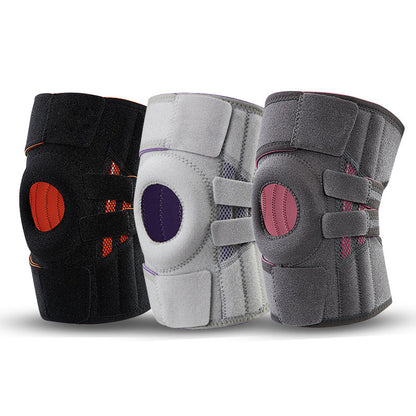 Meniscus Sports Knee Protector Silicone Shock Absorber Stability Patella Knee Protector Support Strip Velcro Adjustable