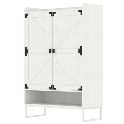 Shoe Cabinet with Doors, 6-Tier Shoe Storage Cabinet with Adjustable Shelves, Wooden Shoes Rack Shoe Storage Organizer
