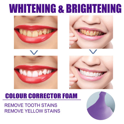 v34 Brightening Tooth Toothpaste, Whiten Teeth Correct Yellow Teeth Clean Stains Mouth Cleaning Toothpaste