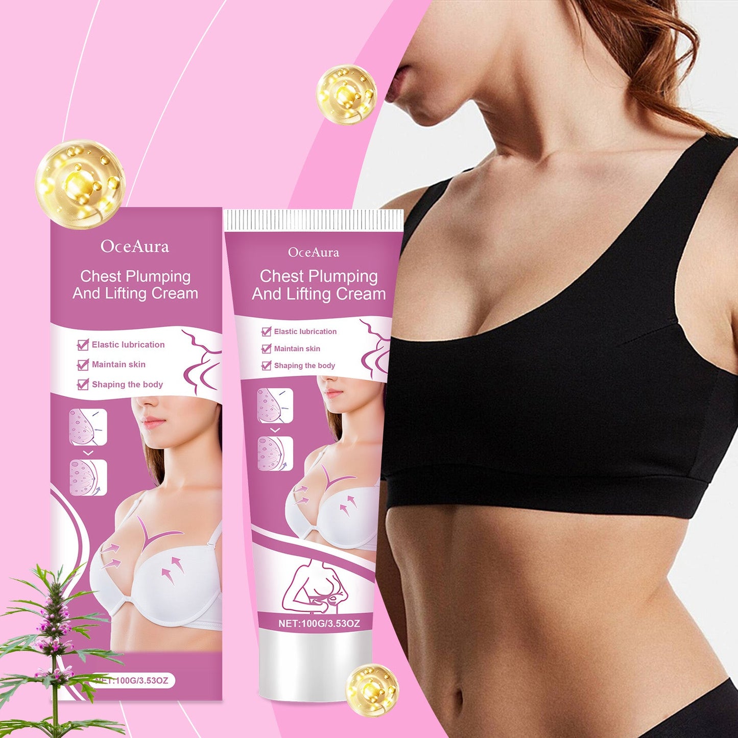 Chest Firming Cream Moisturizes Women's Chest Lift Line Hydrating Massage Treatment Cream