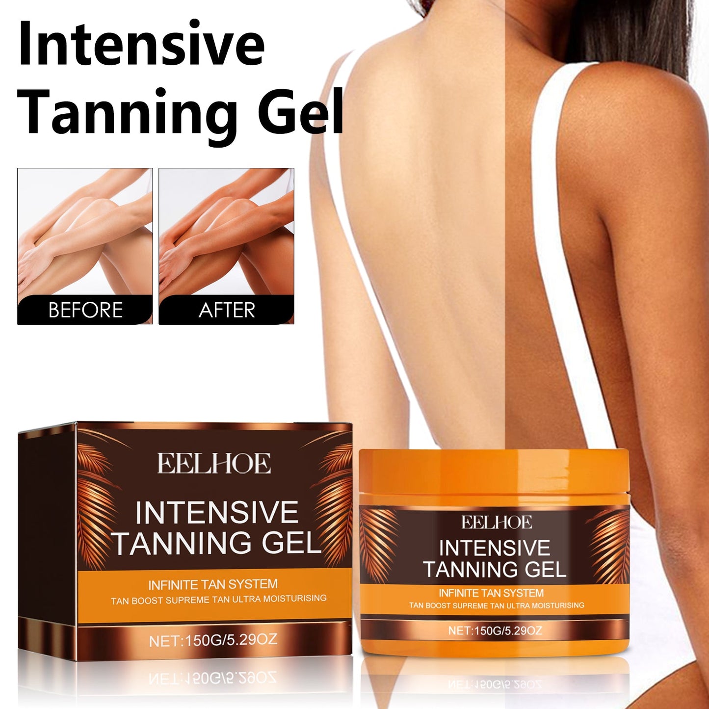 Intensive Tanning Gel, Beach Tanning Wheat Tan Is Light And Non-Greasy
