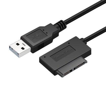 Notebook optical drive cable SATA to USB adapter cable 6+7P SATA to USB 2.0 easy drive cable adapter box