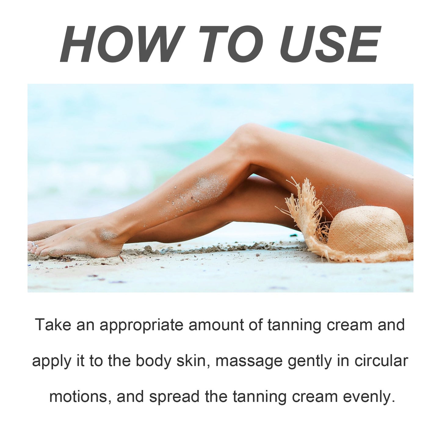 Leg Black Cream, Outdoor Tanning Even Tan Natural Tan Moisturizing Cream
