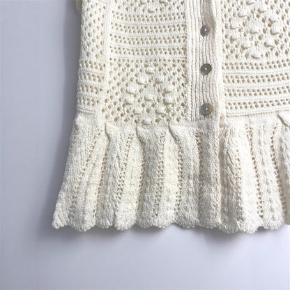 Spring New  Style Round Neck Solid Color Women's Unique Design Knitwear