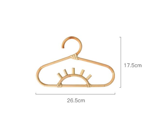1pcs Handmade Vine Clothes Hanger Indonesian Vine Weaving Moon Sun Rainbow Style Children's Room Photography Room Decoration