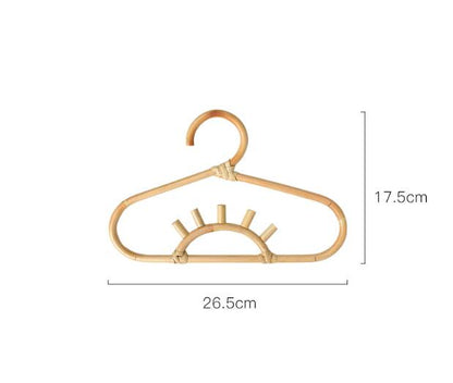 1pcs Handmade Vine Clothes Hanger Indonesian Vine Weaving Moon Sun Rainbow Style Children's Room Photography Room Decoration
