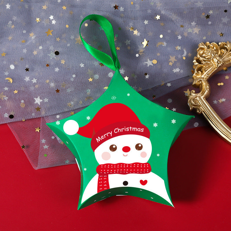 Christmas candy packaging box, Christmas gift box, new pentagonal star gift packaging box