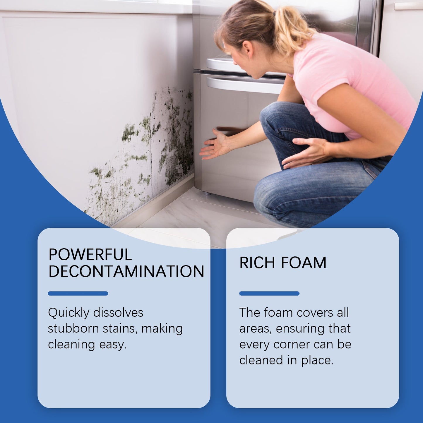 Stain Removal Foam Cleaner, Multi-Purpose Home Cleaner For Moldy Wall Tile