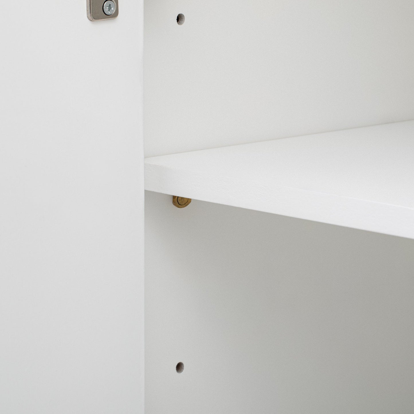 U-STYLE four door curved corner design wavy door panel cabinet with adjustable shelves