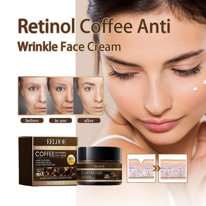 Retinol Coffee Anti Wrinkle Face Cream, Repair Damaged Skin Reduce The Wrinkle Defects Soft Cream
