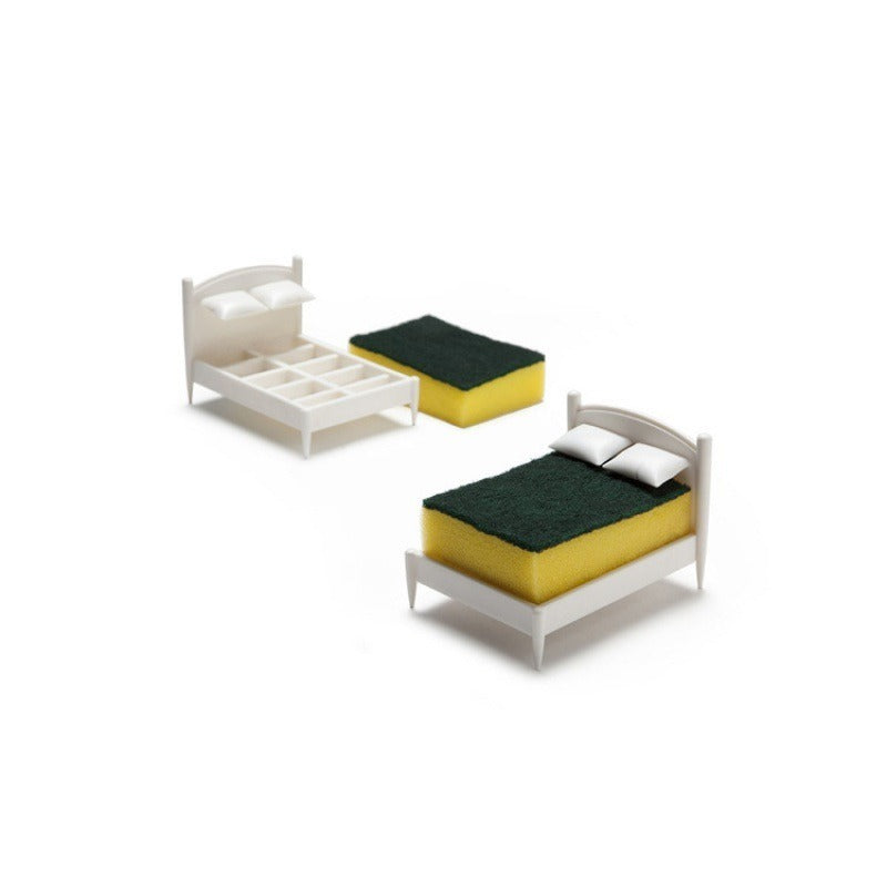 Creative cleaning cloth sponge storage small bed design cleaning cloth storage rack kitchen drainage storage rack