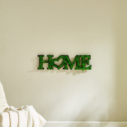 HOME Letter Art Moss Wall Decor