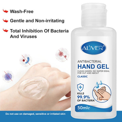 Hand Sanitizer Gel Bacteriostatic Gel Disinfection Sterilization Liquid Hand Soap Portable No-wash 50ML