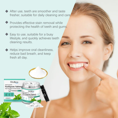 Mint Brightening Toothpaste Tablet Oral Deodorizer Fresh Breath Portable Toothpaste Chewable Tablet