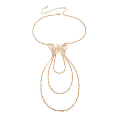 Metal Wind Su Chain, Punk Arm Ring, Exaggerated Women's Open Butterfly Arm Bracelet