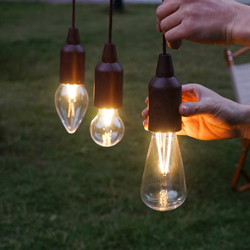 Outdoor Portable Camping Lights Retro Lighting LED Cable Lights Tent Lights Christmas Camping Atmosphere Lights Decorative Chandeliers