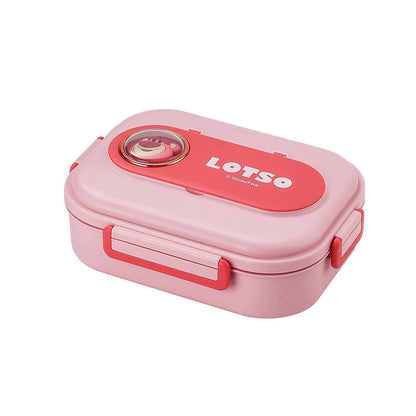 Cartoon cute 316 stainless steel insulation compartment lunch box with lid microwave heating lunch box