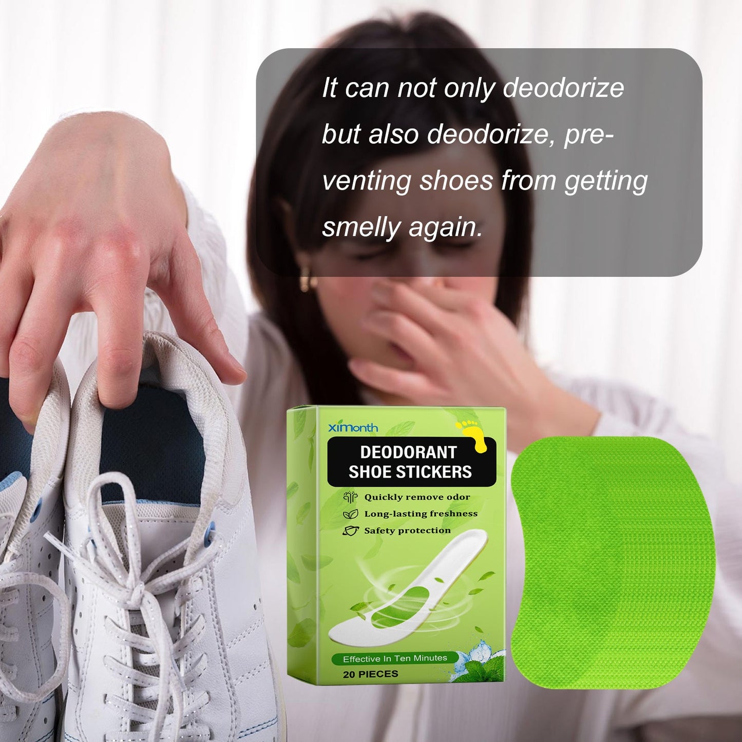 Deodorant Shoe Stickers, Deodorant Sports Breathable Deodorant Absorbent Comfortable Refreshing Invisible Deodorant Insoles