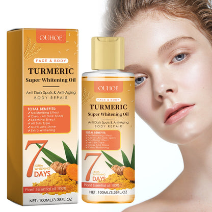 Turmeric Super Whitening Oil , Repair Skin Barrier Soft, Firming, Whitening, Brightening And Fading Joint Blacknessming And Hydrating Eye Patch