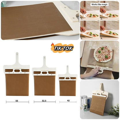 Sliding Pizza Peel Wooden Handle Transfer Shovel