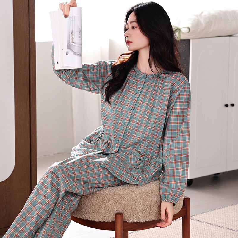 Fashion Women's Loose All Cotton Pajamas Suit