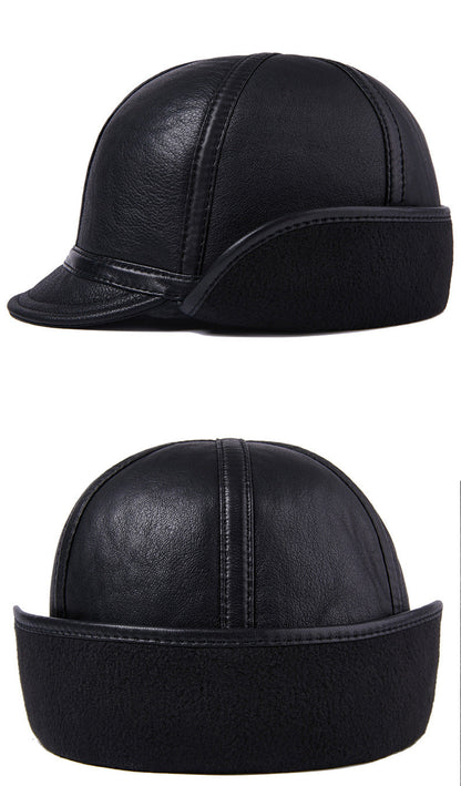 Casual Leather Men's Winter Sheepskin Thermal Hat