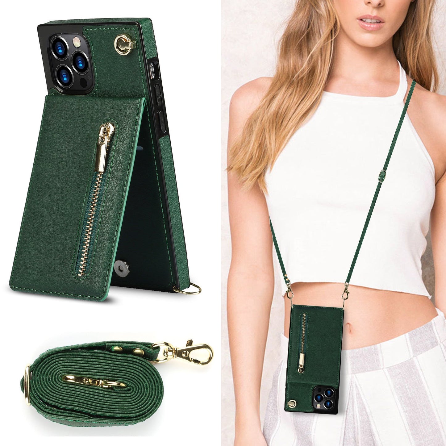 Leather Case Card  12 Messenger Phone Case Explosive Style