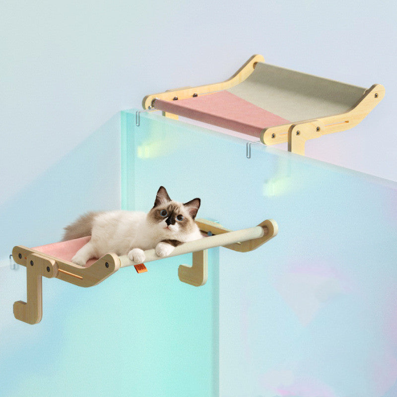 Cat windowsill suspended hammock bed