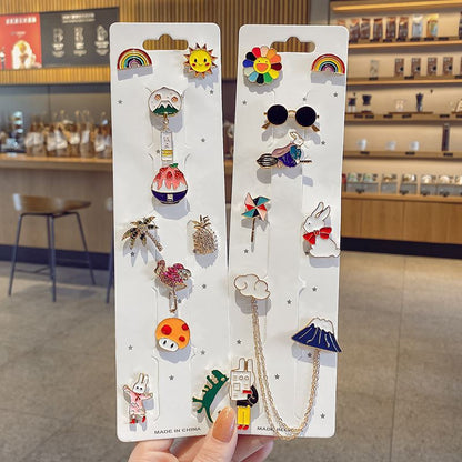 Brooch Women's Cute Small Badge Cartoon Pin