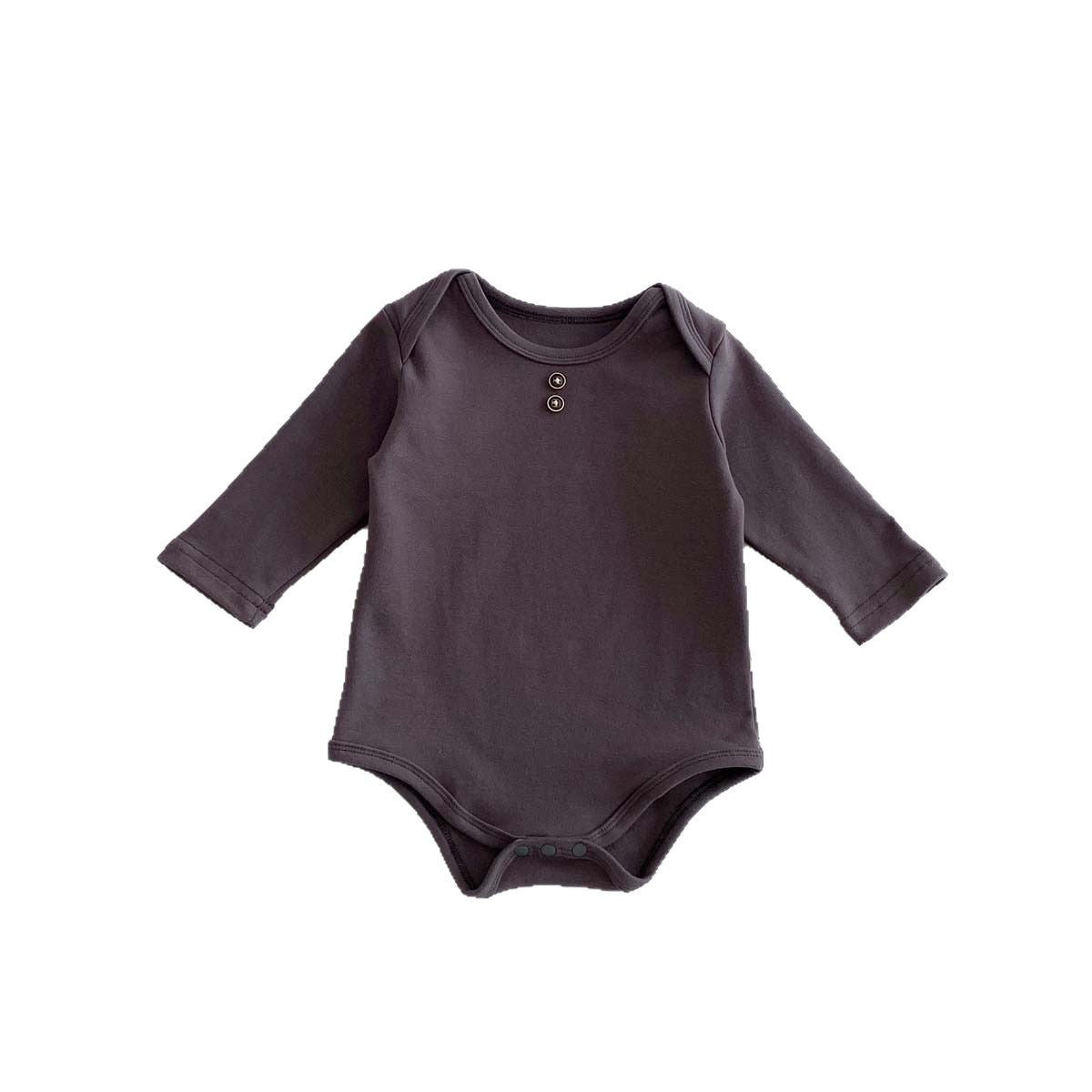 Newborn Clothes Baby Spring And Autumn Solid Color Long Sleeve Butt Wrap Clothes