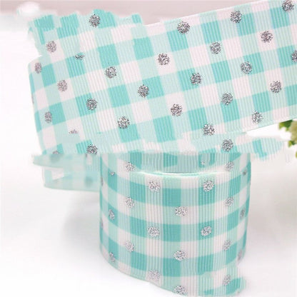 25mm Plaid Laser Silver Thermal Transfer Thread Ribbon
