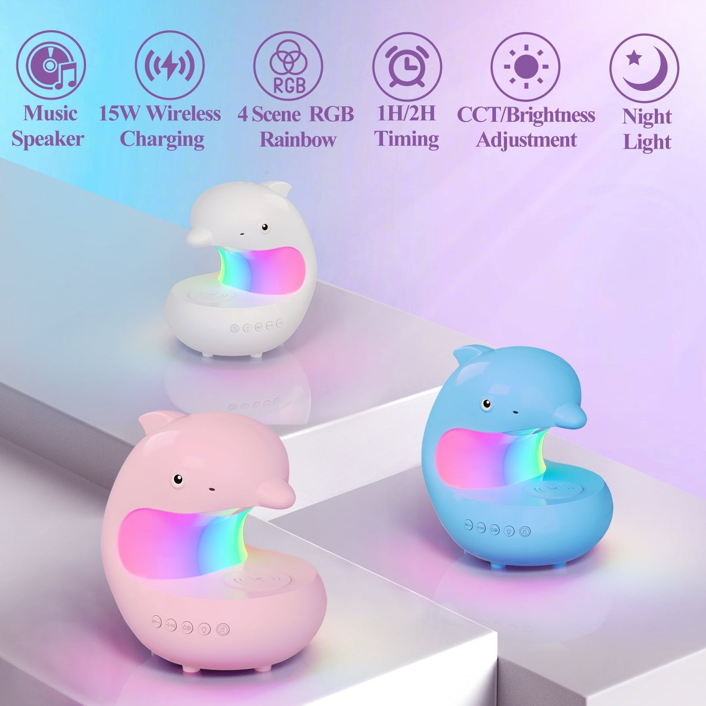 Mobile Phone Wireless Charging Small Night Lamp Bedroom Bedside