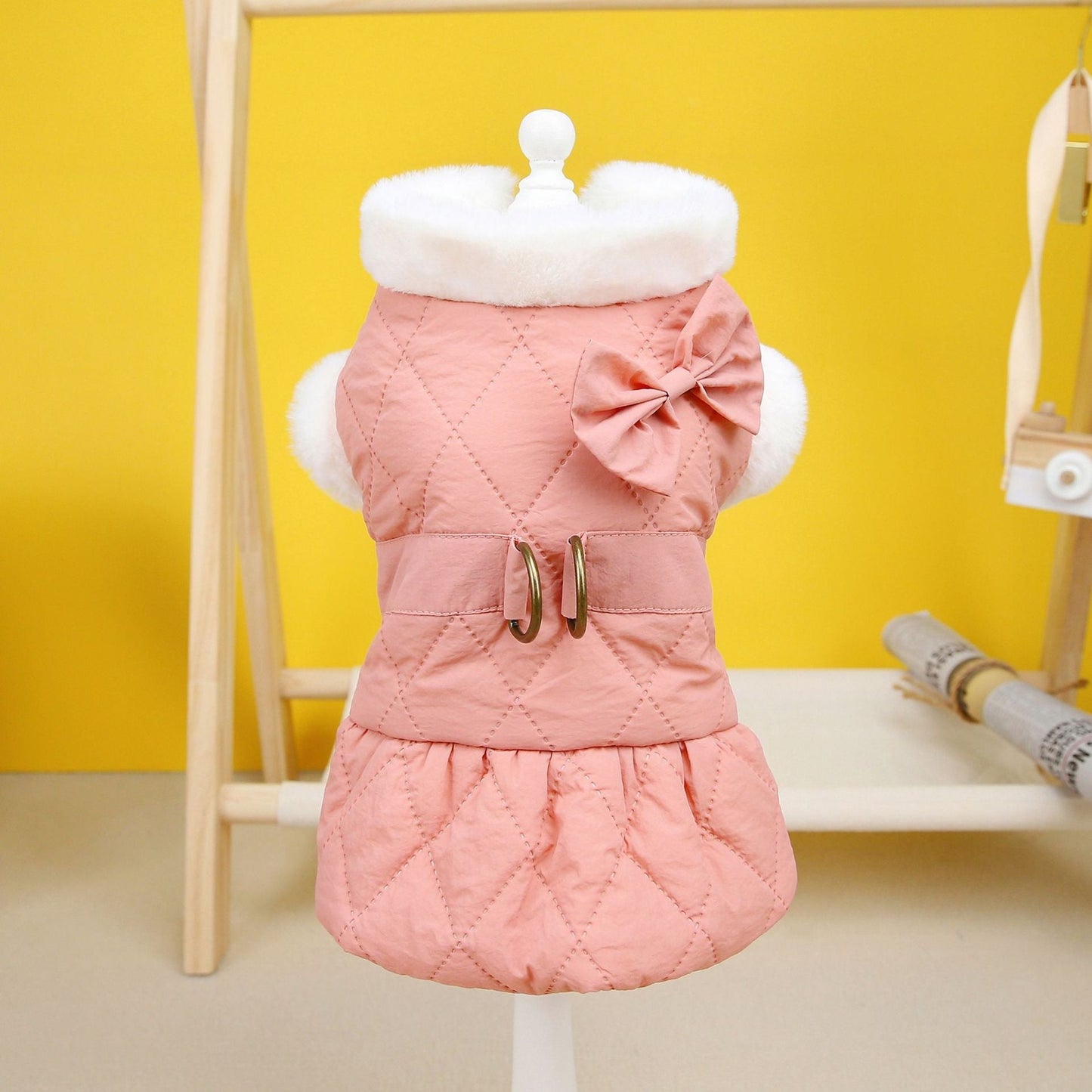 Pet Dog Clothes Small Dog Butterfly Cotton-padded Dress
