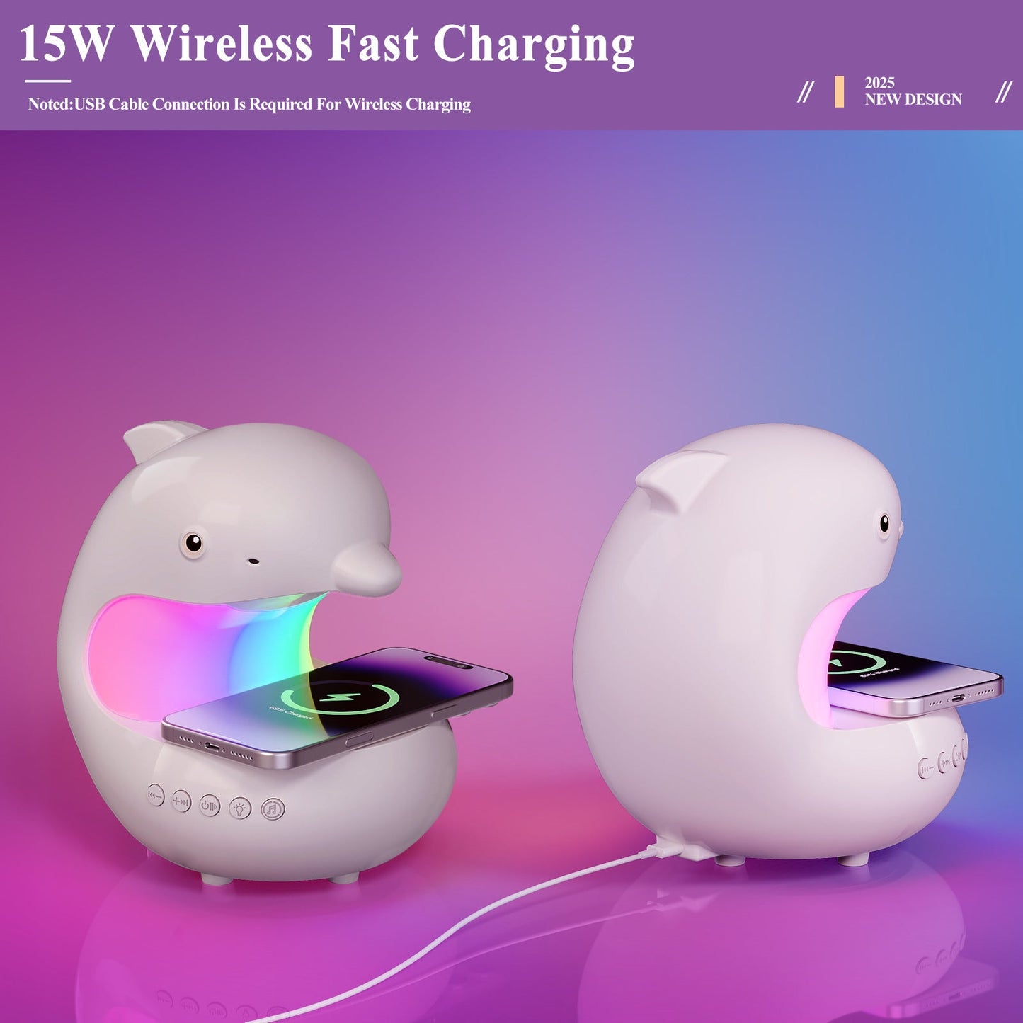 Mobile Phone Wireless Charging Small Night Lamp Bedroom Bedside