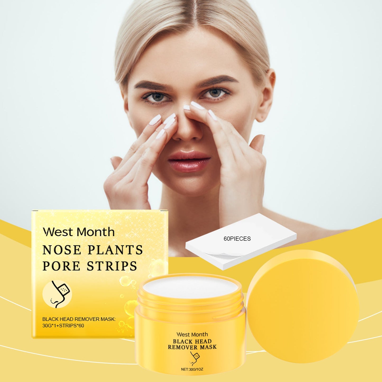 Blackhead Cleansing Nose Mask Gentle Oil Control Cleansing Nose Mask For Blackheads And Acne