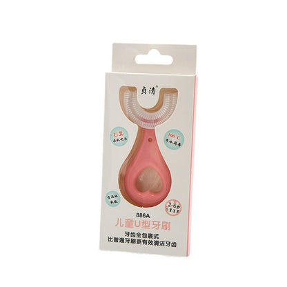 Children's U-shaped toothbrush for infants and young children aged 2-12 and above, oral manual soft bristled toothbrush