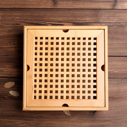 Ningya bamboo tea tray square size tea table