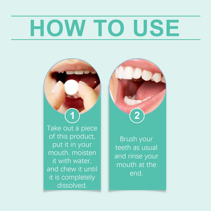 Mint Brightening Toothpaste Tablet Oral Deodorizer Fresh Breath Portable Toothpaste Chewable Tablet