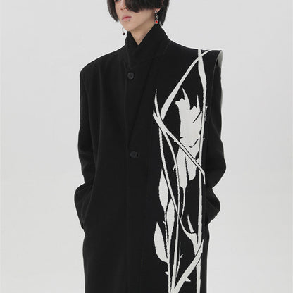 Hand-painted Thorn Rose Angora Winter Scarf