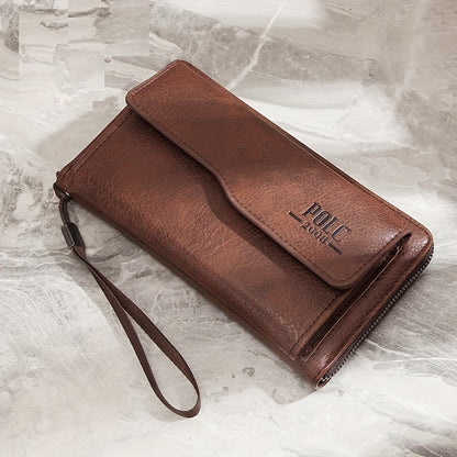 Men's Long Fashion Wallet: Zipper, Multi-card