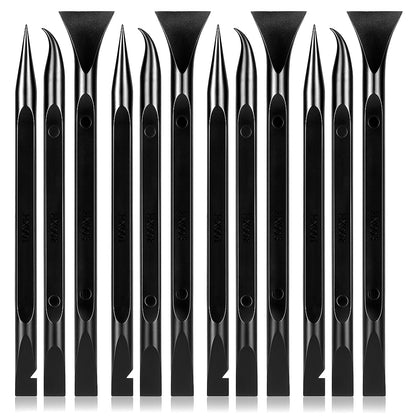 Prasacco 12 Pcs Plastic Scraper Tool Multi-Purpose Pen-Shaped Black