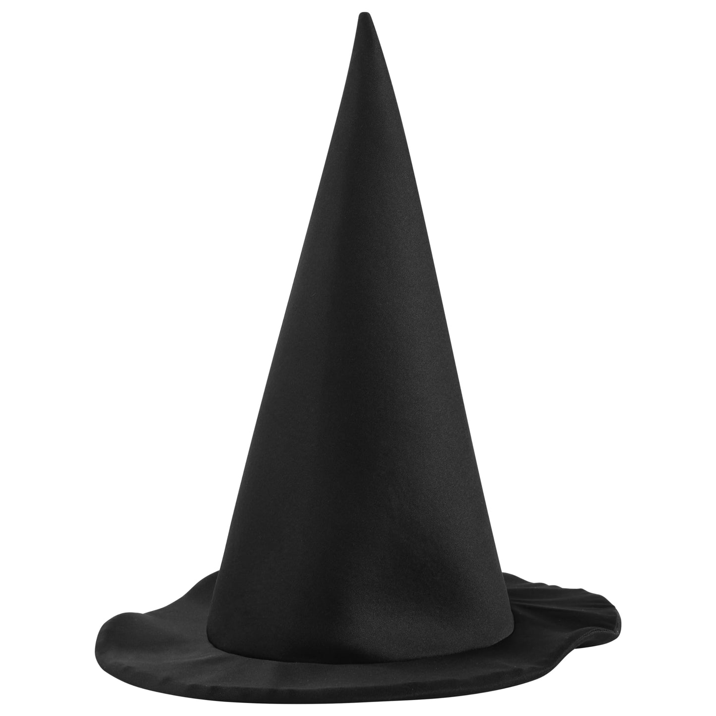 Spooktacular Creations Halloween Black Witch Hat Soft Satin Costume Accessory