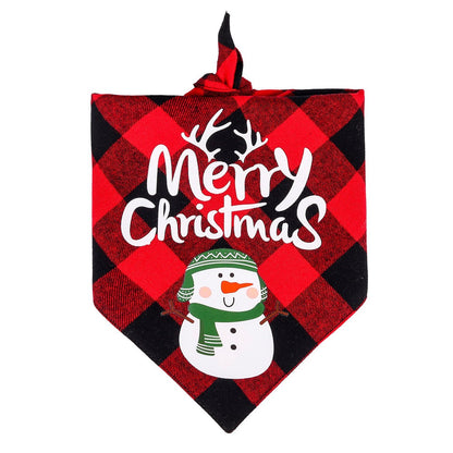 Stylish Christmas Dogs Bib Saliva Towel Pet Collar Scarf For Cat Dog Xams Decor Best Price