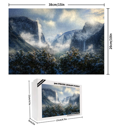 Artinhand Yosemite Snow Storm 300 Pieces Wooden Jigsaw Puzzle Gift