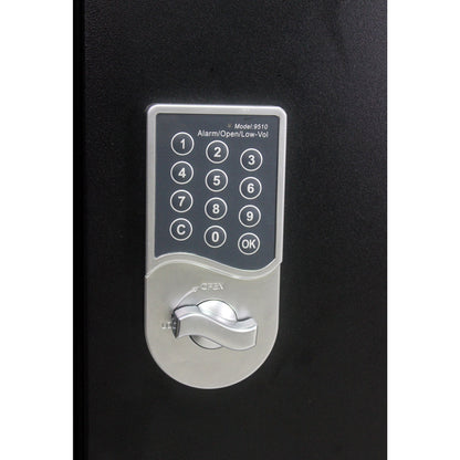 Mobile Charging Cart and Cabinet for Tablets Laptops 30-Device With Combination Lock--Black